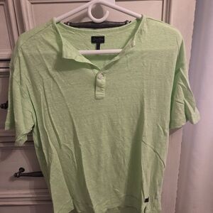 Good Man Brand Light Green Short-Sleeve Henley Polo